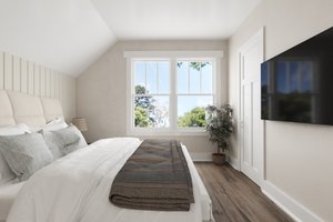 Interior - Master Bedroom for Craftsman House Plan #461-88 - 1 bed, 1 bath