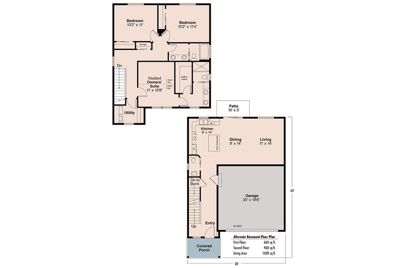 House Plan Design - Floor Plan - Other Floor for Farmhouse House Plan #124-1097 - 3 bed, 2.5 bath