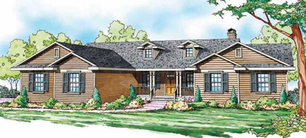 Ranch Style House Plan - 4 Beds 2.5 Baths 2400 Sq/Ft Plan #124-818