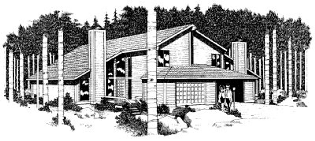 Exterior - Front Elevation 2 House Plan #303-220 - 2 bed, 1.5 bath