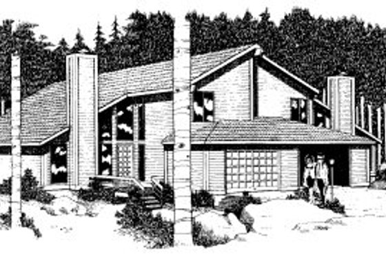 Exterior - Front Elevation House Plan #303-220 - 2 bed, 1.5 bath