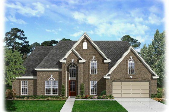 Exterior - Front Elevation for Traditional House Plan #329-356 - 5 bed, 3 bath