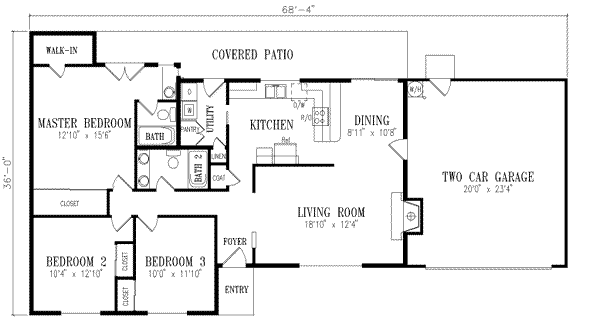 Dream House Plan - Adobe / Southwestern Floor Plan - Main Floor Plan #1-245