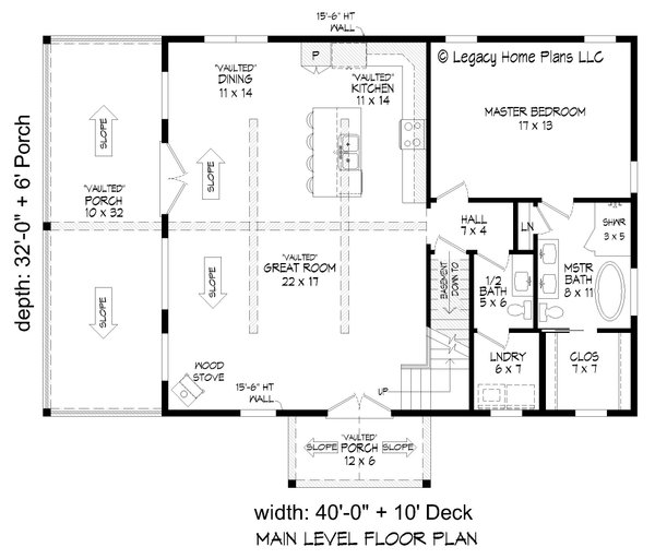 House Design - Southern Floor Plan - Main Floor Plan #932-842