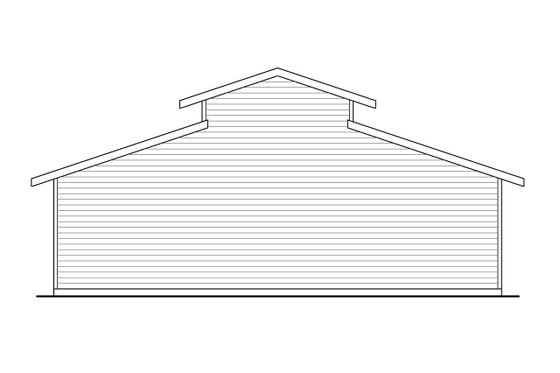 Exterior - Rear Elevation for Traditional House Plan #124-1180, 0 bath