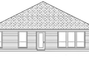 Exterior - Rear Elevation for Traditional House Plan #84-333 - 4 bed, 2 bath