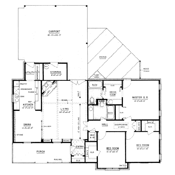 Country Floor Plan - Main Floor Plan #36-269