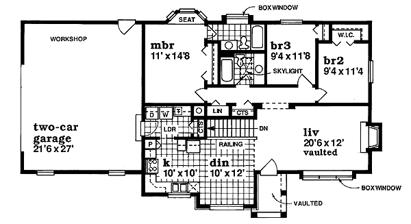 Craftsman Floor Plan - Main Floor Plan #47-327