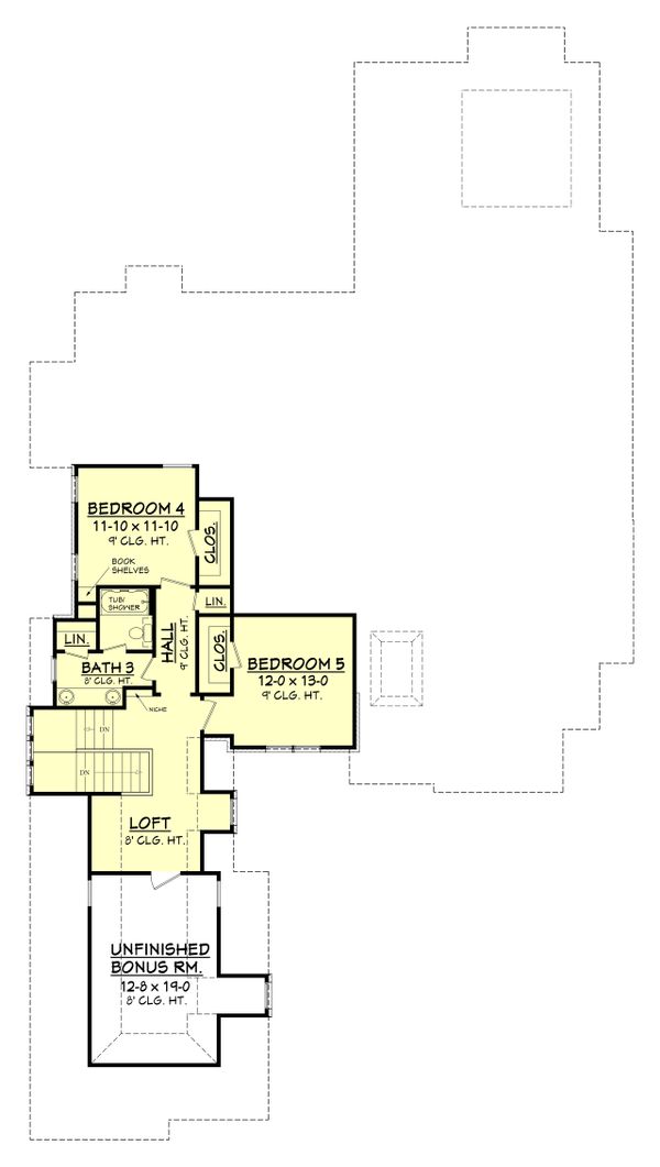 House Plan Design - European Floor Plan - Upper Floor Plan #430-109