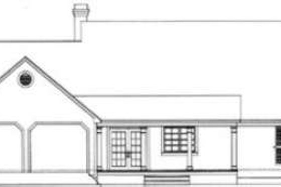 Exterior - Rear Elevation for Country House Plan #406-250 - 3 bed, 2.5 bath