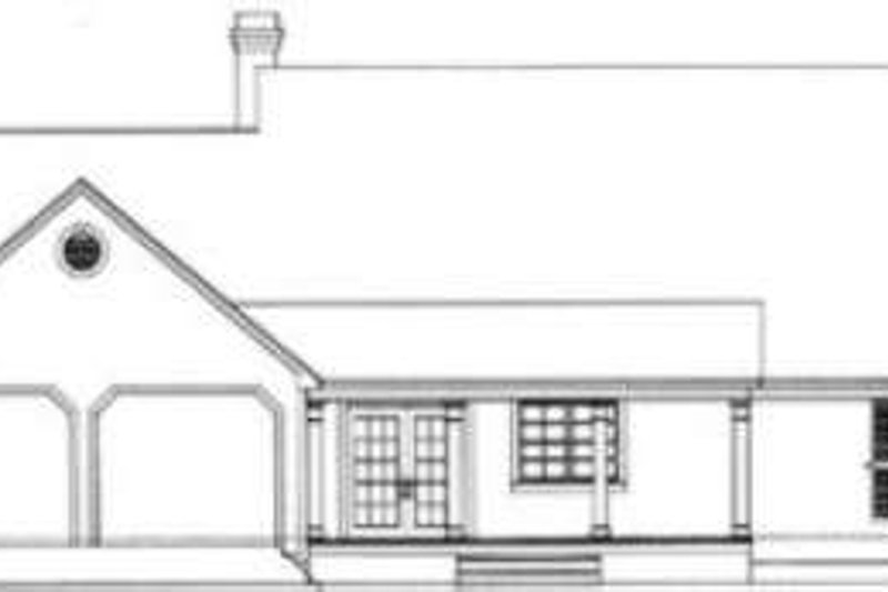 Home Plan - Exterior - Rear Elevation for Country House Plan #406-250 - 3 bed, 2.5 bath