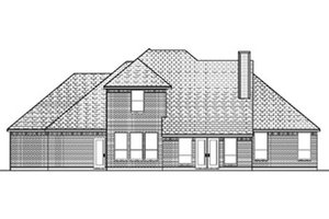 Exterior - Rear Elevation for Traditional House Plan #84-372 - 3 bed, 2.5 bath