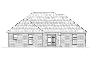 Exterior - Rear Elevation for Country House Plan #430-20 - 3 bed, 2 bath