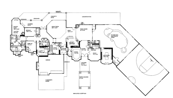 Dream House Plan - Craftsman Floor Plan - Main Floor Plan #117-699