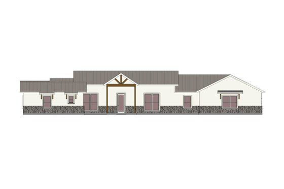 Exterior - Front Elevation 3 for Contemporary House Plan #1118-4 - 3 bed, 3 bath