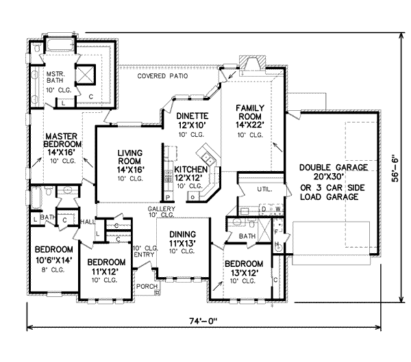 Traditional Floor Plan - Main Floor Plan #65-148