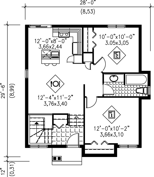 Traditional Floor Plan - Main Floor Plan #25-192