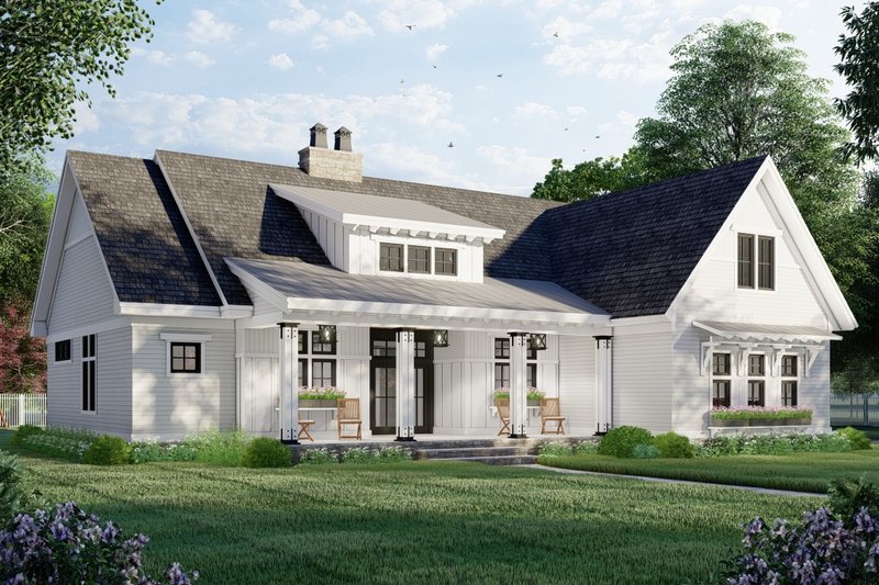 Dream House Plan - Exterior - Front Elevation 3 for Farmhouse House Plan #51-1169 - 3 bed, 2 bath