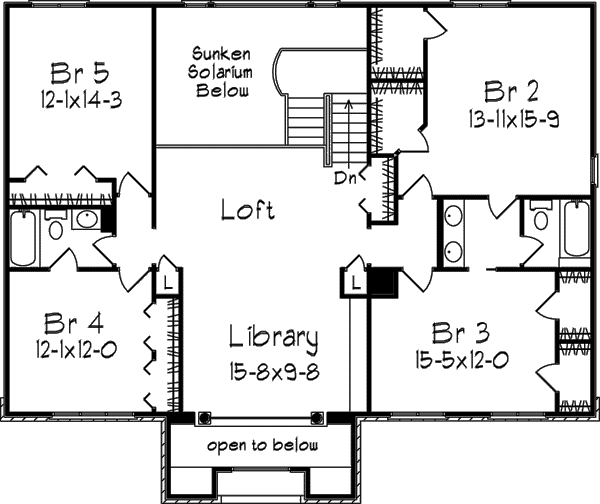 Home Plan - European Floor Plan - Upper Floor Plan #57-136
