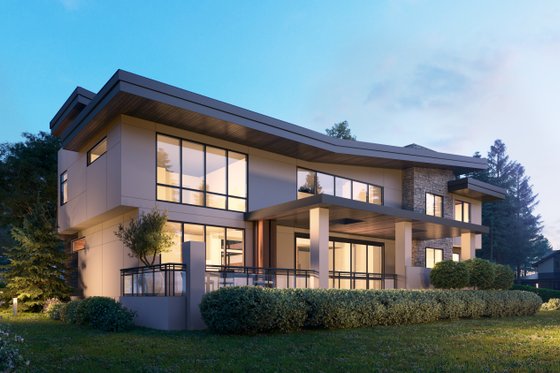 Exterior - Other Elevation 3 for Contemporary House Plan #1066-110 - 4 bed, 5.5 bath