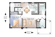 Contemporary Style House Plan - 2 Beds 2 Baths 924 Sq/Ft Plan #23-2297 