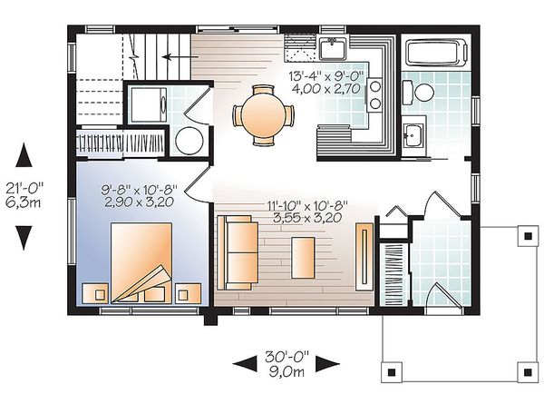 House Design - Contemporary Floor Plan - Main Floor Plan #23-2297