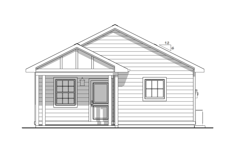 House Plan Design - Exterior - Front Elevation 3 for Contemporary House Plan #1099-15 - 1 bed, 1 bath