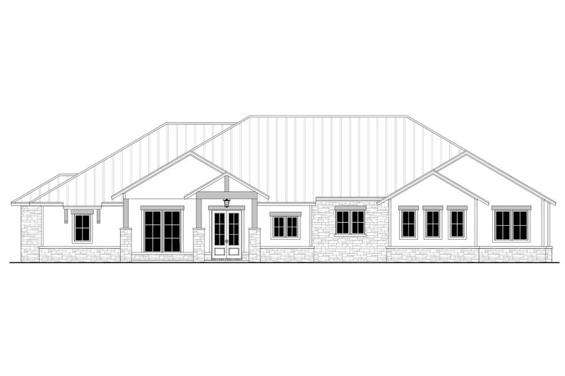 Home Plan - Exterior - Front Elevation 4 for Ranch House Plan #430-242 - 3 bed, 3.5 bath