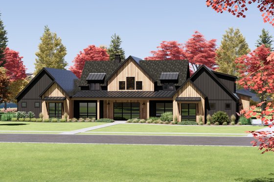 Exterior - Front Elevation 4 for Farmhouse House Plan #1096-26 - 4 bed, 4.5 bath