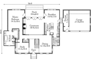 Southern Style House Plan - 3 Beds 3.5 Baths 3028 Sq/Ft Plan #406-223 Floor 