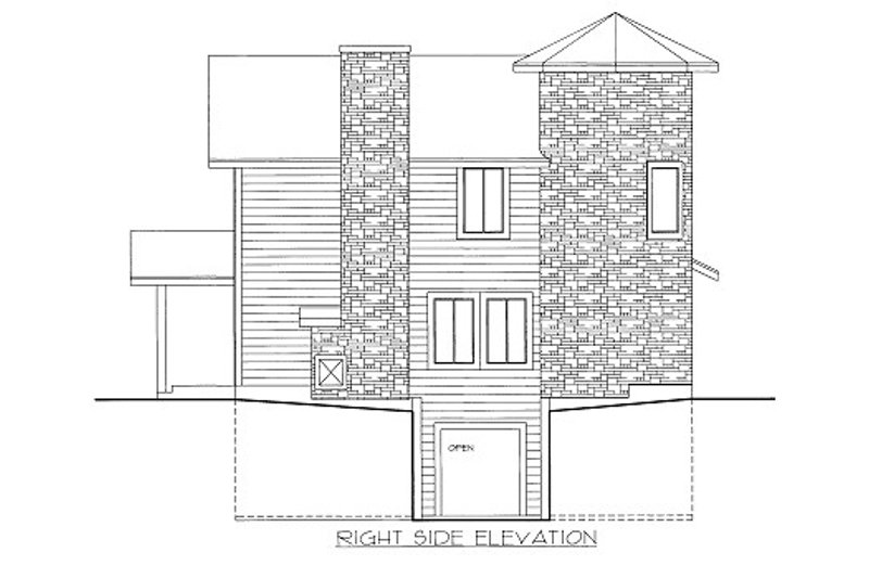 Dream House Plan - Exterior - Other Elevation for Bungalow House Plan #117-640 - 1 bed, 1.5 bath