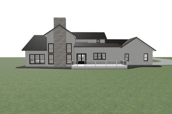 Exterior - Rear Elevation 4 for Farmhouse House Plan #1109-4 - 5 bed, 3 bath
