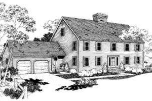 Colonial Exterior - Front Elevation Plan #303-121
