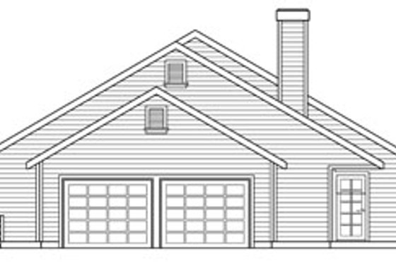 Exterior - Other Elevation 1 for Ranch House Plan #124-273 - 3 bed, 2 bath