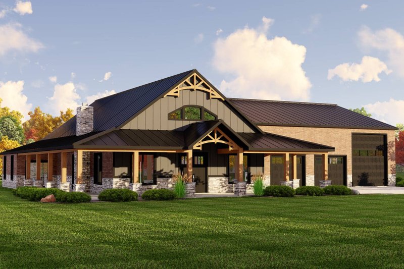 Country Style House Plan - 3 Beds 2.5 Baths 3111 Sq/Ft Plan #1064-250