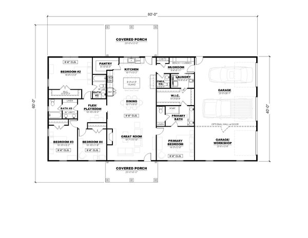 Dream House Plan - Barndominium Floor Plan - Main Floor Plan #1117-7
