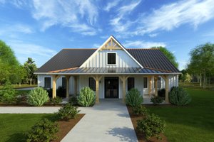 House Blueprint - Farmhouse Exterior - Front Elevation Plan #1111-30