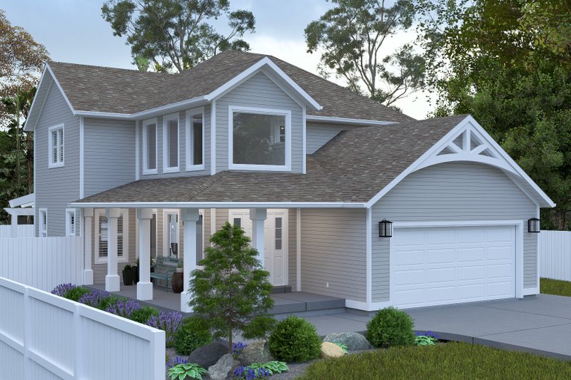 Architectural House Design - Exterior - Front Elevation 4 for Farmhouse House Plan #1060-374 - 3 bed, 2.5 bath