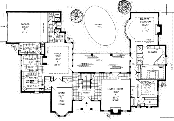 European Floor Plan - Main Floor Plan #312-182