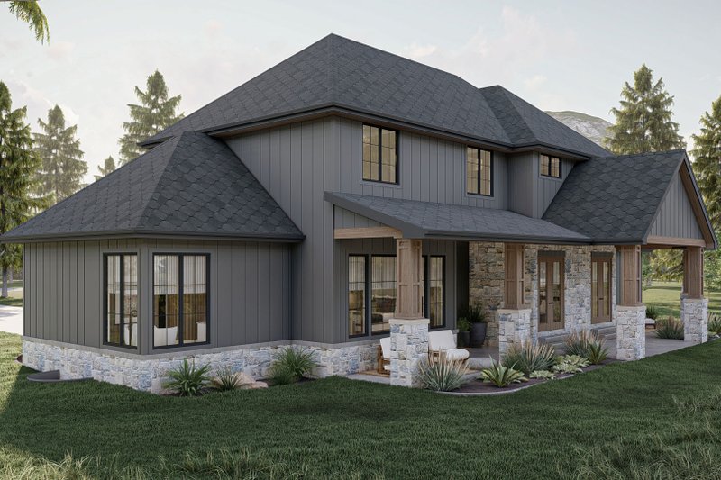 Home Plan - Exterior - Other Elevation for European House Plan #455-635 - 4 bed, 3.5 bath