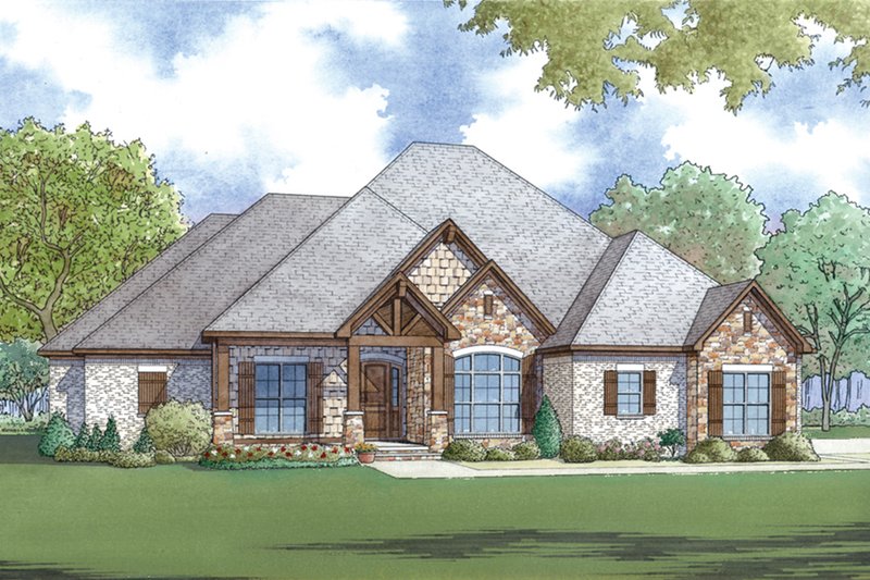 Dream House Plan - Exterior - Front Elevation 5 for European House Plan #923-76 - 4 bed, 2.5 bath