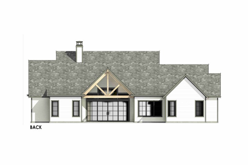 Architectural House Design - Exterior - Rear Elevation 1 for Farmhouse House Plan #1096-147 - 4 bed, 3.5 bath
