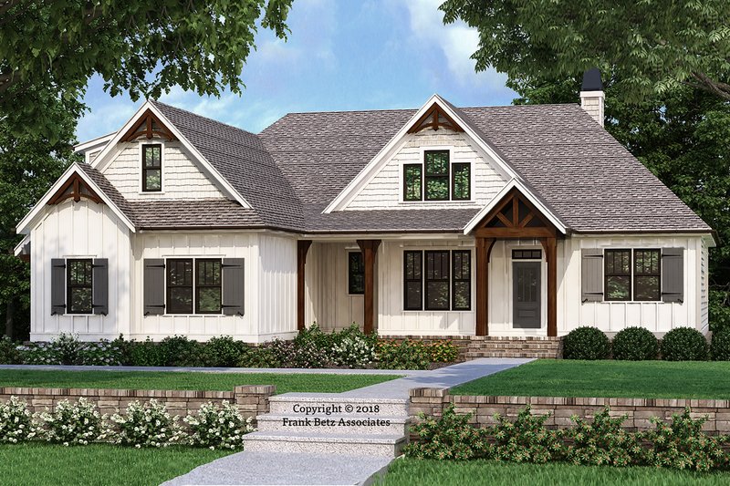 Architectural House Design - Exterior - Front Elevation 3 for Farmhouse House Plan #927-989 - 3 bed, 2 bath