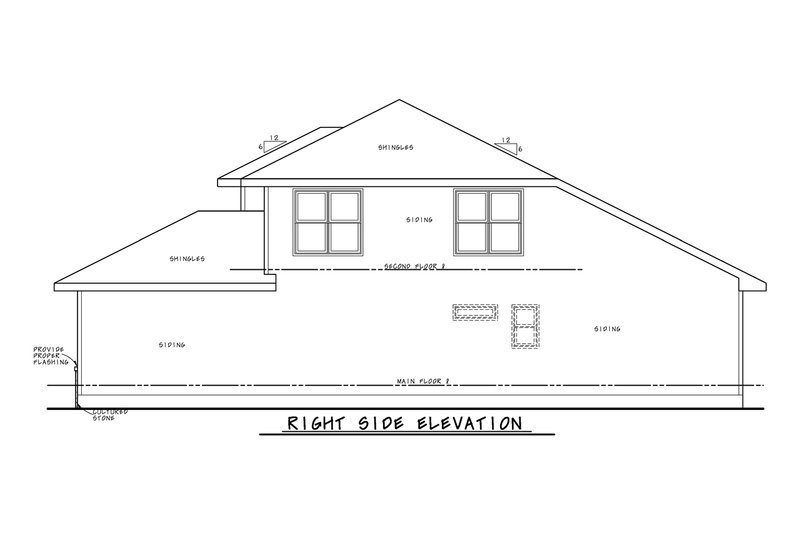 House Blueprint - Exterior - Other Elevation 1 for Contemporary House Plan #20-2430 - 4 bed, 2.5 bath