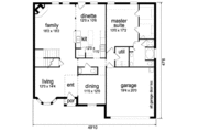 Traditional Style House Plan - 5 Beds 2.5 Baths 2881 Sq/Ft Plan #84-386 