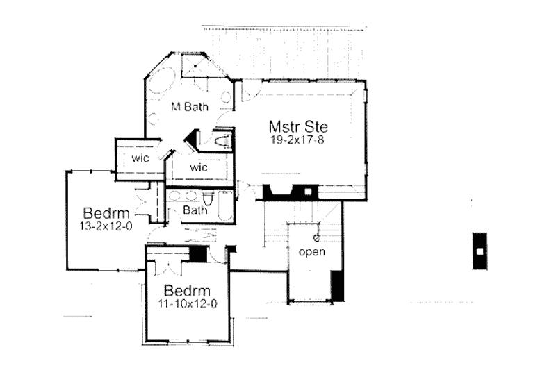 Architectural House Design - Floor Plan - Upper Floor for Traditional House Plan #120-106 - 3 bed, 3 bath