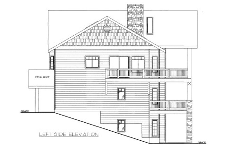 Dream House Plan - Exterior - Other Elevation 1 for Bungalow House Plan #117-633 - 3 bed, 3.5 bath