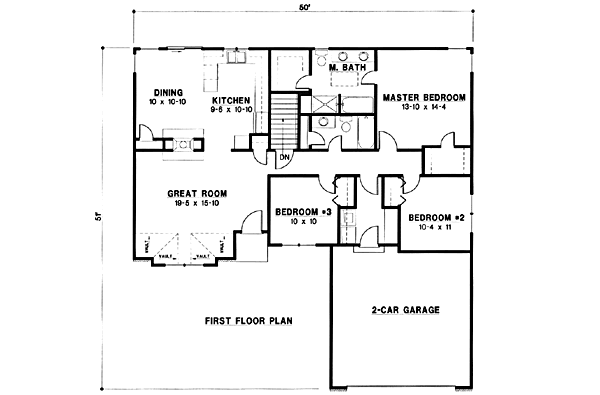 Traditional Floor Plan - Main Floor Plan #67-120