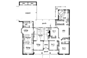 European Style House Plan - 3 Beds 2 Baths 2374 Sq/Ft Plan #36-205 
