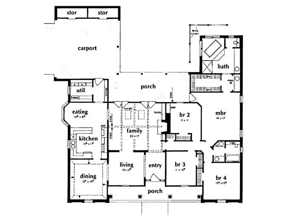 Dream House Plan - European Floor Plan - Main Floor Plan #36-205